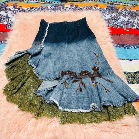 Anthropologie Skirts Dv Dn Sparkle Appliqu Skirt Poshmark